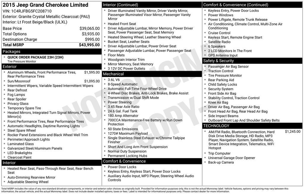 2015 Jeep Grand Cherokee Limited