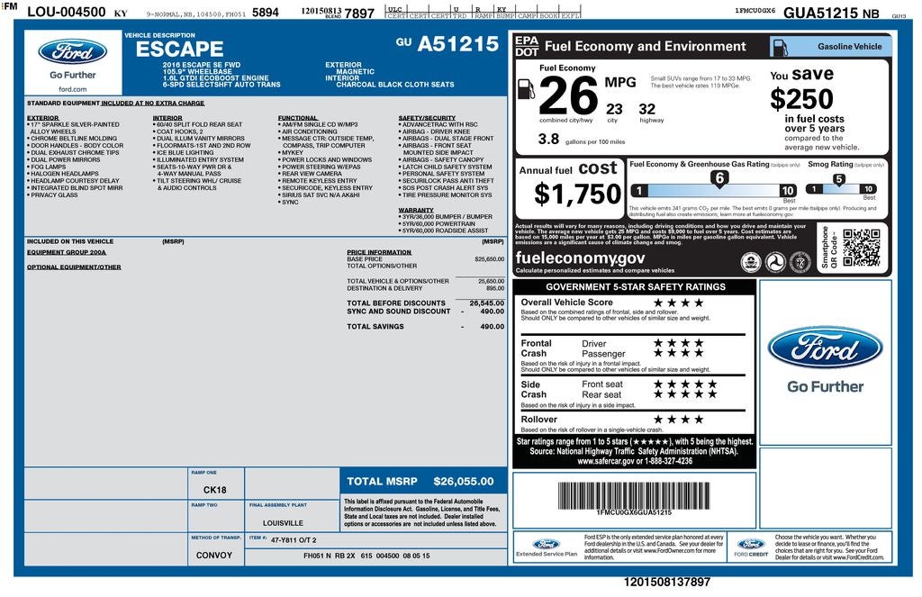 2016 Ford Escape SE