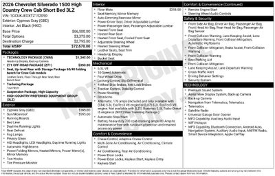 2026 Chevrolet Silverado 1500 High Country