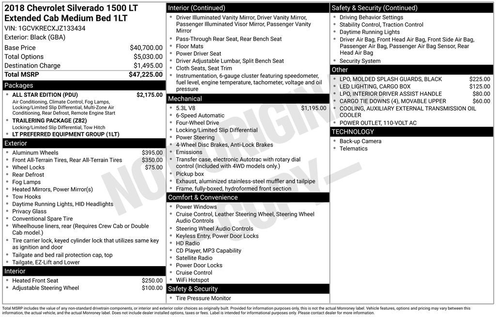 2018 Chevrolet Silverado 1500 LT LT1