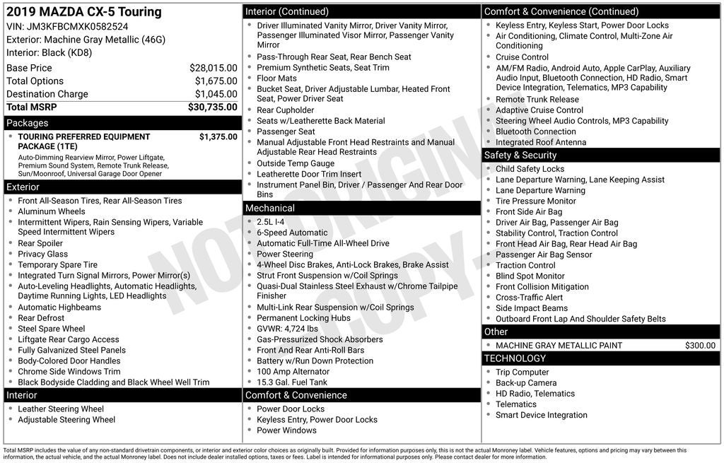 2019 Mazda Mazda CX-5 Touring